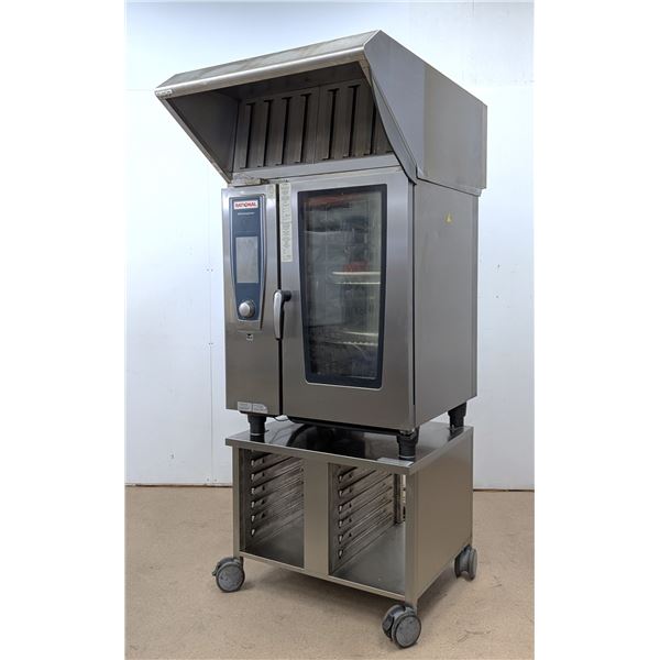 Rational SCC WE 101 SelfCooking Center Electric Combi Oven W/Ultra Vent & Stand - 897/R3FL