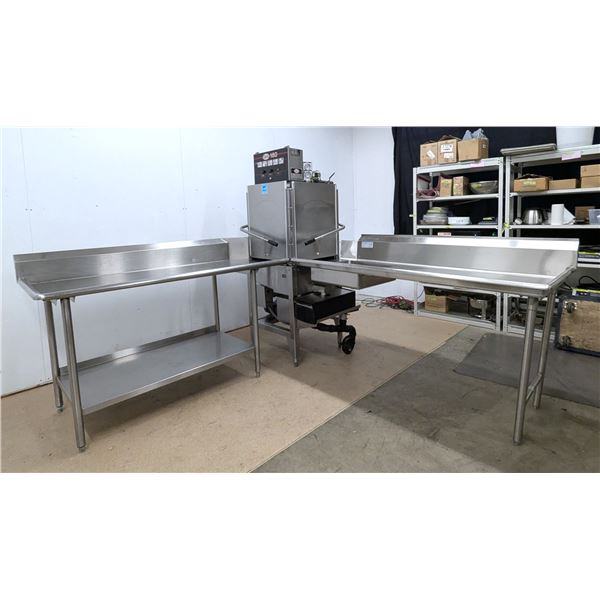 CMA 180 HTCB High Temp Pass-Thru Dishwasher W/Dish Tables & Hood - 3317/R7FL