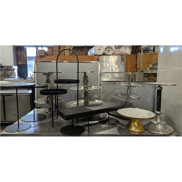 Assorted Cake Display Stands - Lot of 11pcs - R7-1/AA35