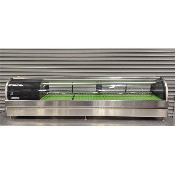 Hoshizaki HNC-150BA-L-SLH 59" Curved Glass Refrigerated Sushi Display Case - 42B/R8FL