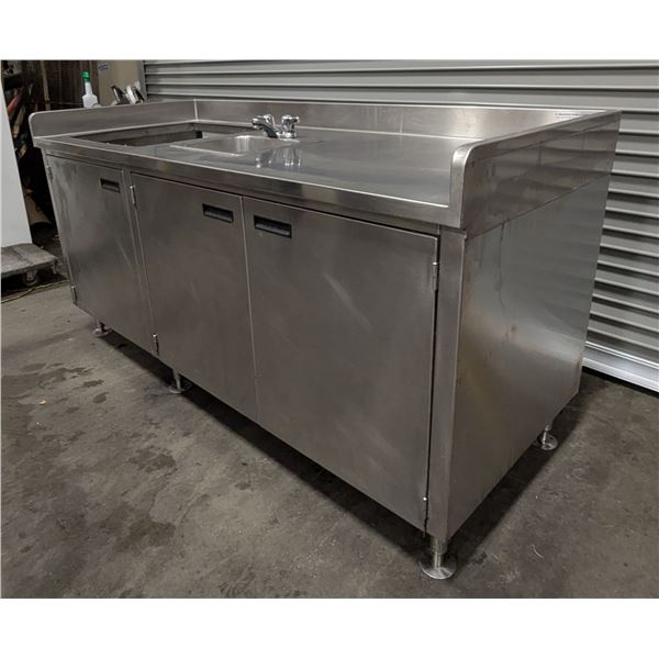 78" One Tub Sink Stainless Steel Cabinet - CSsink1/L12FL