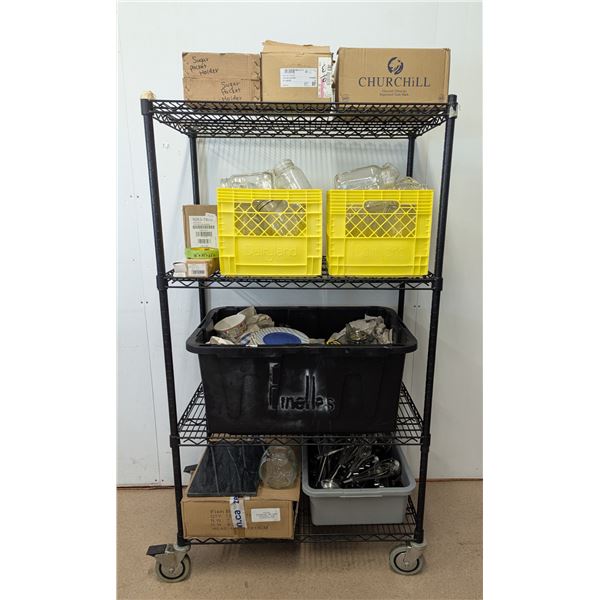 Auctioneers Special Rack, Glassware & Cooking Tools - Racksp9/ML6SIDE