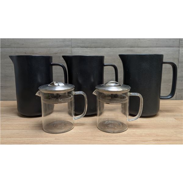Ceramic Tea Brewers & Pitchers- Lot of 5pcs - K1/PC1