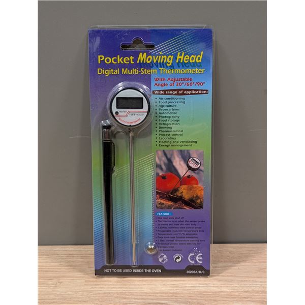 Pocket Moving Head Digital, Stem Thermometers - CR7