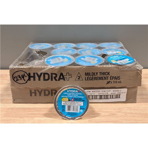 Hydora+ Lemon Flavoured Thickend Water Beverage, 118mL - Lot of 23 - L4-3