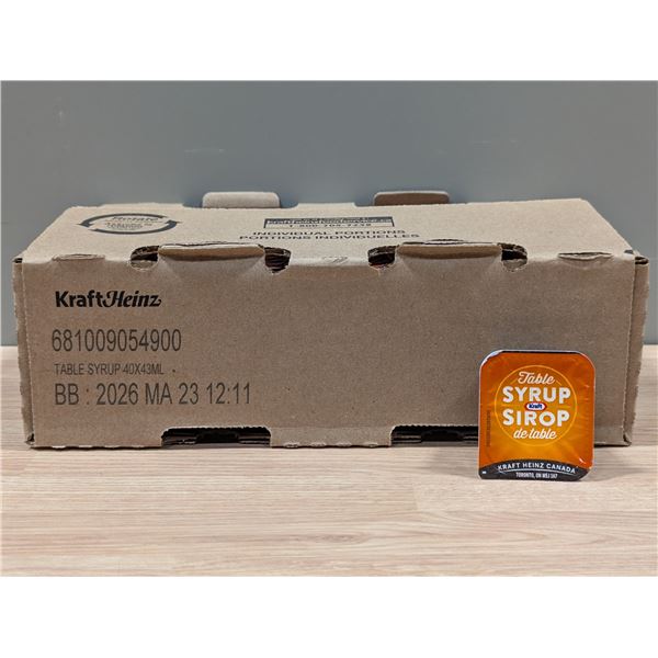 Kraft Heinz Table Syrup,43mL - Lot of 40 ( 1 Case ) - L4-3