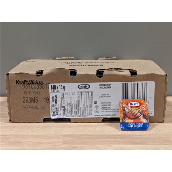 Kraft Heinz Liquid Honey ,14g - Lot of 140 ( 1 Case ) - L4-3