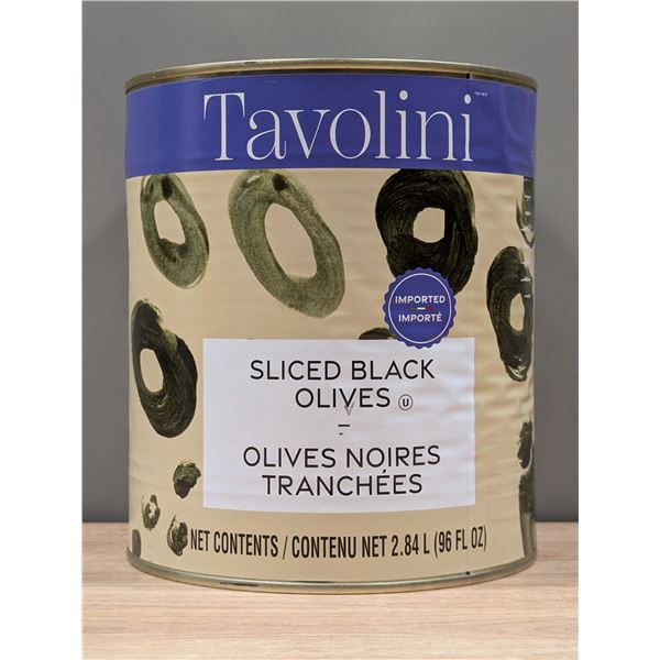 Tavolini Sliced Black Olives, 2.84L -Lot of 6 - CanRack15