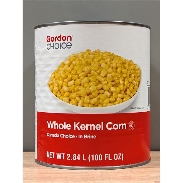 Gordon Choice Whole Kernel Corn, 2.84L - Lot of 6 - CanRack18