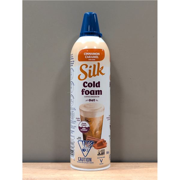 Silk Cinnamon Caramel Cold Foam Coffee Enhancer Oat, 369g - Lot of 10 - L4-3