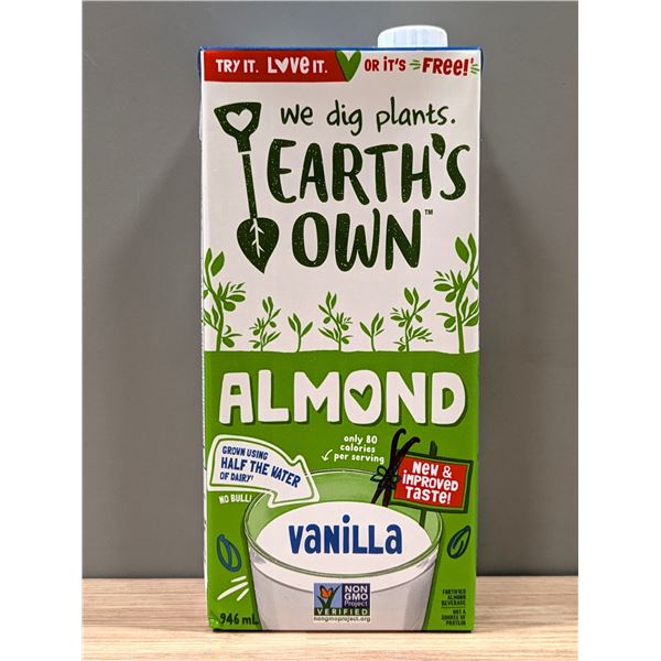 Earth's Own Almond Vanilla, 946mL - Lot of 8 - L3-2
