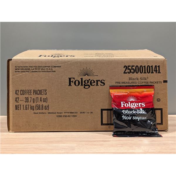 Folgers Black Silk, 39.7g - Lot of 42 ( 1 Case ) - L3-3