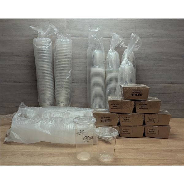 Clear Cups W/lids & Cup Sleeves - AA58/CC1
