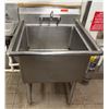 Image 1 : Metal Freestanding Sink w/ Faucet 28" x 27" x 18" (sink depth)