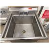 Image 3 : Metal Freestanding Sink w/ Faucet 28" x 27" x 18" (sink depth)