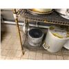 Image 13 : Metal Mesh Shelf w/ Contents: Stock Pots, Utensils, Mixing Bowls, Tureens, etc