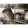 Image 5 : Metal Mesh Shelf w/ Contents: Stock Pots, Utensils, Mixing Bowls, Tureens, etc