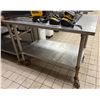 Image 1 : Metal Work Table on Wheels w/ Undershelf 48" x 30" x 36"H (contents not included)