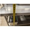 Image 12 : Metal Work Table on Wheels w/ Undershelf & 2 Top Shelves 96" x 30" x 66"H (contents not included)