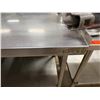 Image 9 : Metal Work Table on Wheels w/ Undershelf & 2 Top Shelves 96" x 30" x 66"H (contents not included)