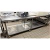 Image 1 : Metal Work Table on Wheels w/ Undershelf 96" x 37" x 34"H (contents not included)