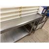 Image 3 : Metal Work Table on Wheels w/ Undershelf 96" x 37" x 34"H (contents not included)