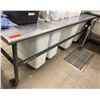 Image 1 : Metal Work Table on Wheels 95" x 30" x 32"H (contents not included)