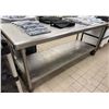 Image 1 : Metal Work Table on Wheels w/ Undershelf 77" x 29" x 34"H (contents not included)