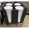 Image 1 : Cambro N13500 Dish Dolly Cart w/ Multiple 10" White Plates