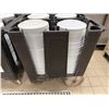 Image 2 : Cambro N13500 Dish Dolly Cart w/ Multiple 10" White Plates