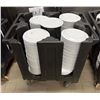 Image 1 : Cambro Dish Dolly Cart w/ Multiple Carlisle 10" White Plates