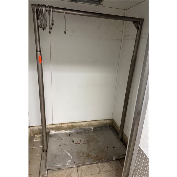 Metal Commercial Meat Hanging Rack w/ Hooks 48"W x 74"H