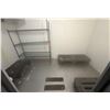 Image 1 : Metal Mesh Shelf, Multiple Plastic Freezer Pallets, etc