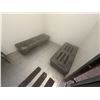 Image 5 : Metal Mesh Shelf, Multiple Plastic Freezer Pallets, etc