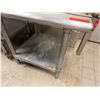 Image 5 : Metal Work Table w. Undershelf & Attached Edlund Can Opener 30" x 30" x 29"H