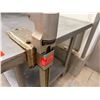 Image 6 : Metal Work Table w. Undershelf & Attached Edlund Can Opener 30" x 30" x 29"H