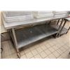 Image 1 : Metal Work Table on Wheels 60" x 30" x 32"H (contents not included)