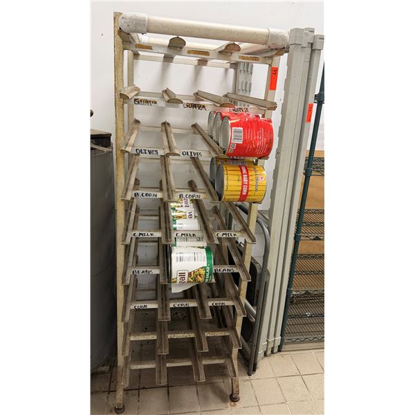 Sexton Commercial Can Storage Rack 23" x 70"H (contents not included)