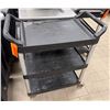 Image 1 : Rubbermaid Mobile Utility Cart w/ 2 Undershelves 29.5" x 18" x 34"H