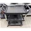 Image 1 : Rubbermaid Mobile Utility Cart w/ 2 Undershelves 29.5" x 18" x 34"H