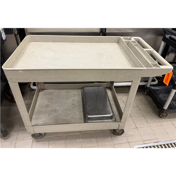 Mobile Utility Cart w/ Undershelf 44" x 25" x 33"H (contents not included)