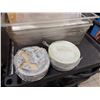Image 3 : Food Storage Containers, Plates, Bowls, etc on 3-Tier Rolling Cart
