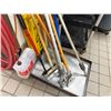 Image 3 : Multiple Cleaning Tools: Hose, Mops, Caution Signs, etc