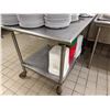 Image 2 : Metal Work Table on Wheels w/ Undershelf 59" x 36" x 39"H (contents not included)