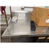 Image 3 : Metal Work Table w/ Backsplash, Drain & Undershelf 84" x 34" x 37"H (contents not included)
