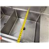 Image 10 : Metal 3-Basin Sink w/ Drainboards, Faucet 182"L x 28"W (contents not included)