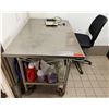 Image 1 : Advance Tabco Metal Work Table on Wheels w/ Undershelf 48" x 30" x 36"H (contents not included)