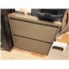 Image 2 : Qty 2 Metal Filing Cabinets: Vertical 4-Drawer & Lateral 2 Drawer, Misc Sizes  (contents not include