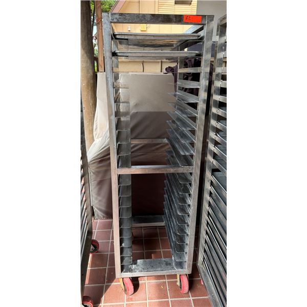 Metal Mobile Pan Cooling Rack 21" x 24" x 71"H w/ Some Pans