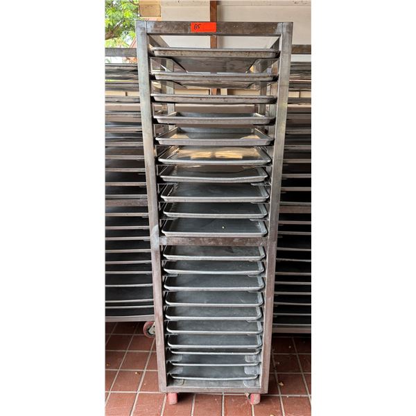 Metal Mobile Pan Cooling Rack 21" x 24" x 71"H w/ Some Pans